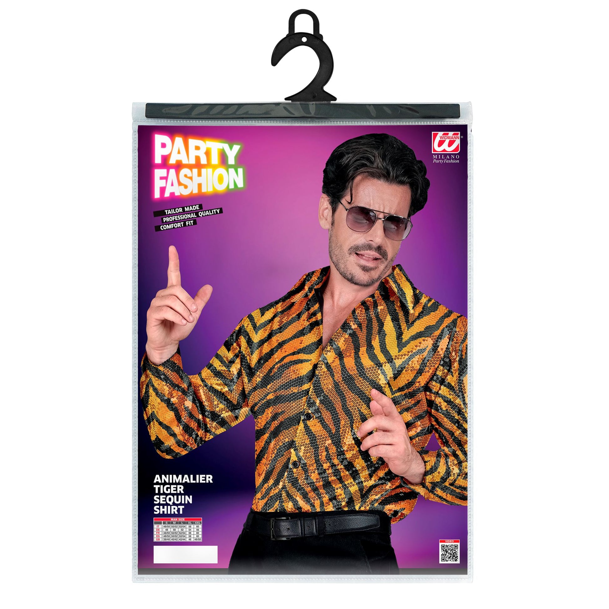 "PARTY FASHION HEMD" (Paillettenhemd in Tigermuster) – Ansicht 4