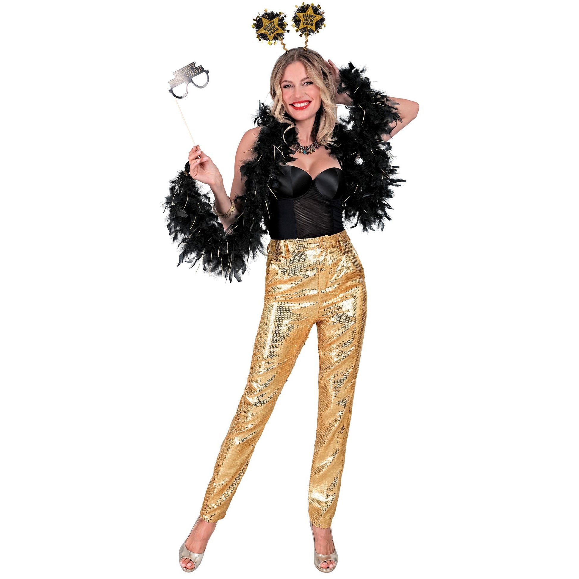 "PARTY FASHION HOSE" (Paillettenhose gold) – Ansicht 3