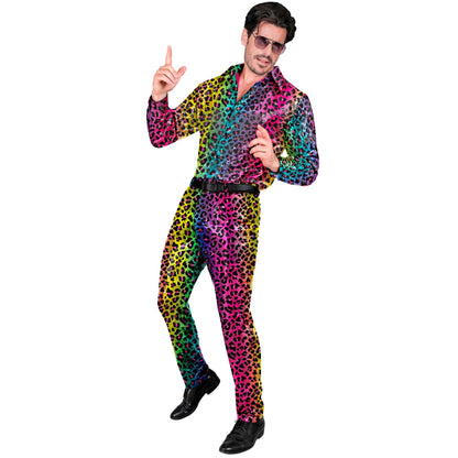 "PARTY FASHION HOSE" (Paillettenhose in Leopardenmuster Regenbogen) – Ansicht 4