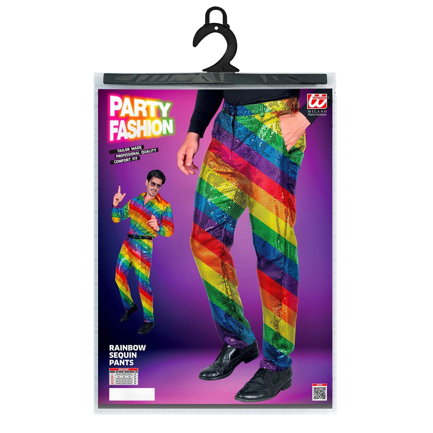 "PARTY FASHION HOSE" (Paillettenhose in Regenbogen Muster) – Ansicht 5