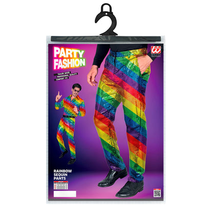 "PARTY FASHION HOSE" (Paillettenhose in Regenbogen Muster) – Ansicht 5
