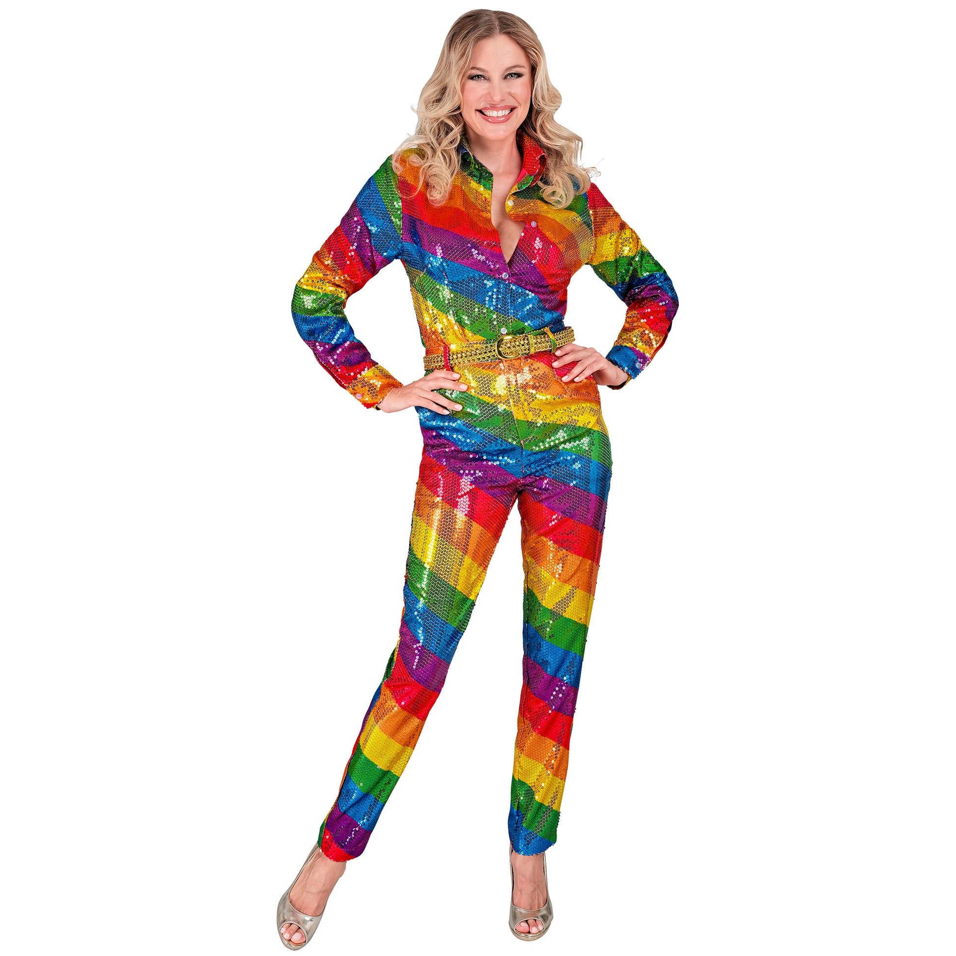 "PARTY FASHION HOSE" (Paillettenhose in Regenbogen Muster) – Ansicht 4
