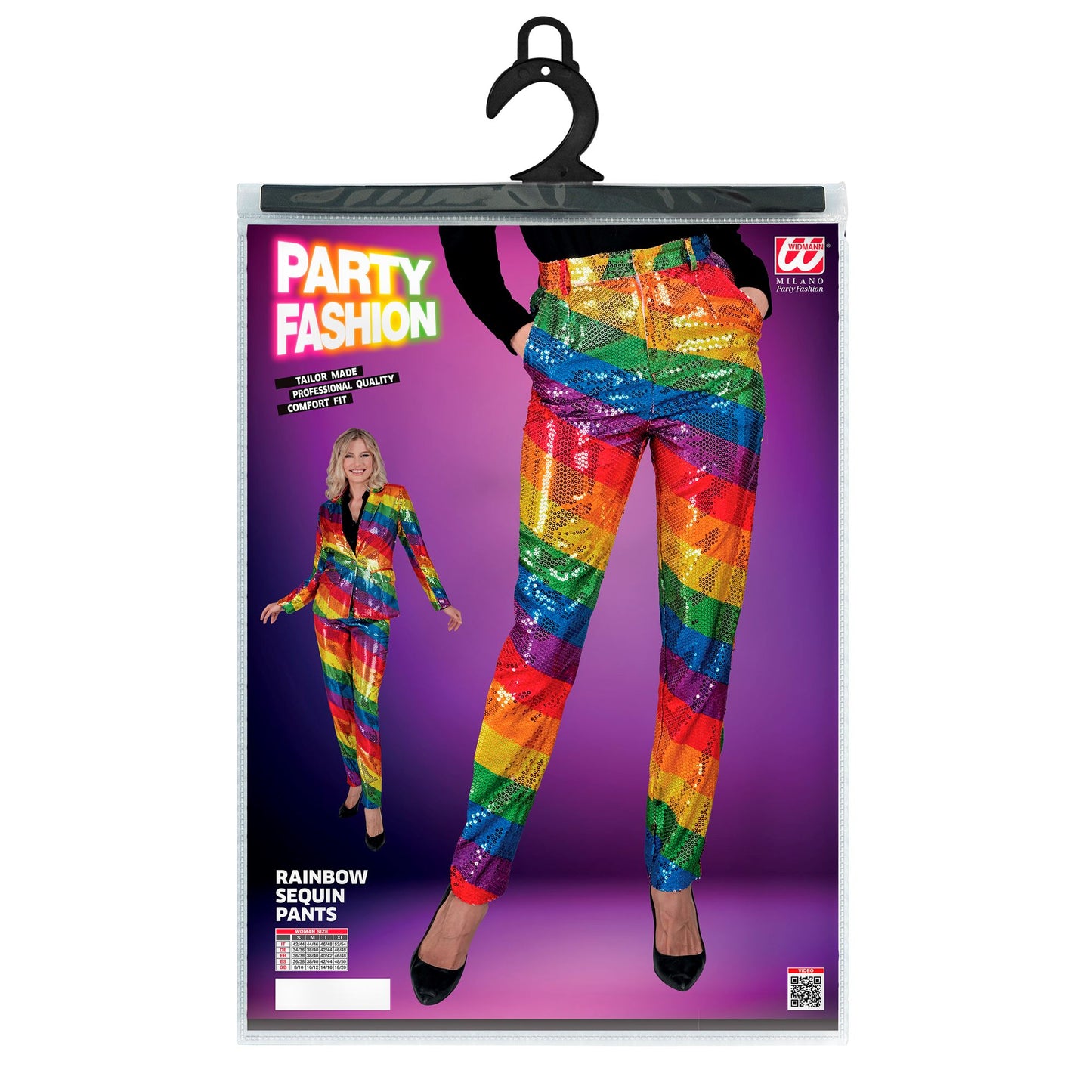 "PARTY FASHION HOSE" (Paillettenhose in Regenbogen Muster) – Ansicht 5