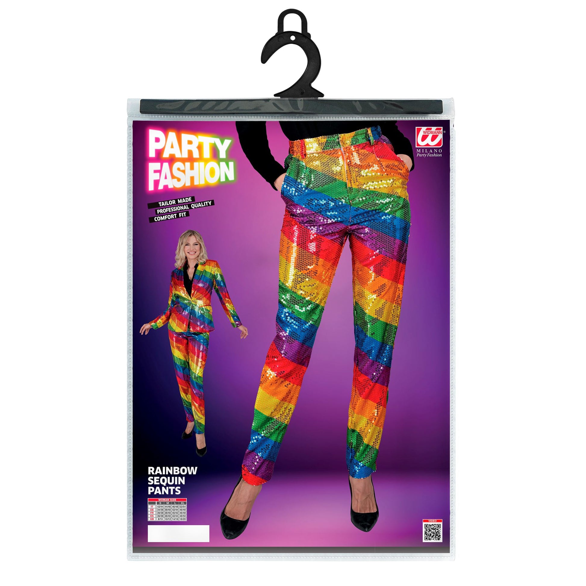 "PARTY FASHION HOSE" (Paillettenhose in Regenbogen Muster) – Ansicht 5