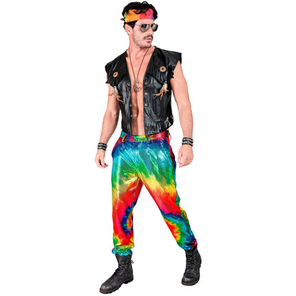 "PARTY FASHION HOSE" (Paillettenhose in Tie-Dye Muster) – Ansicht 3