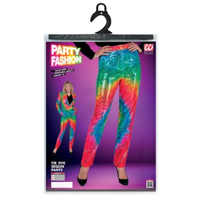 "PARTY FASHION HOSE" (Paillettenhose in Tie-Dye Muster) – Ansicht 5