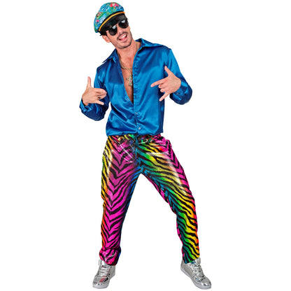 "PARTY FASHION HOSE" (Paillettenhose in Tigermuster Regenbogen) – Ansicht 3