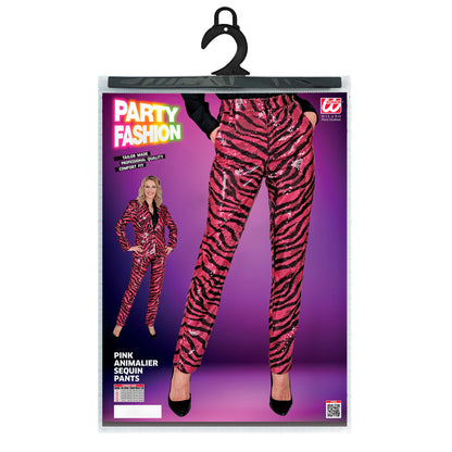 "PARTY FASHION HOSE" (Paillettenhose in Zebramuster pink) – Ansicht 5
