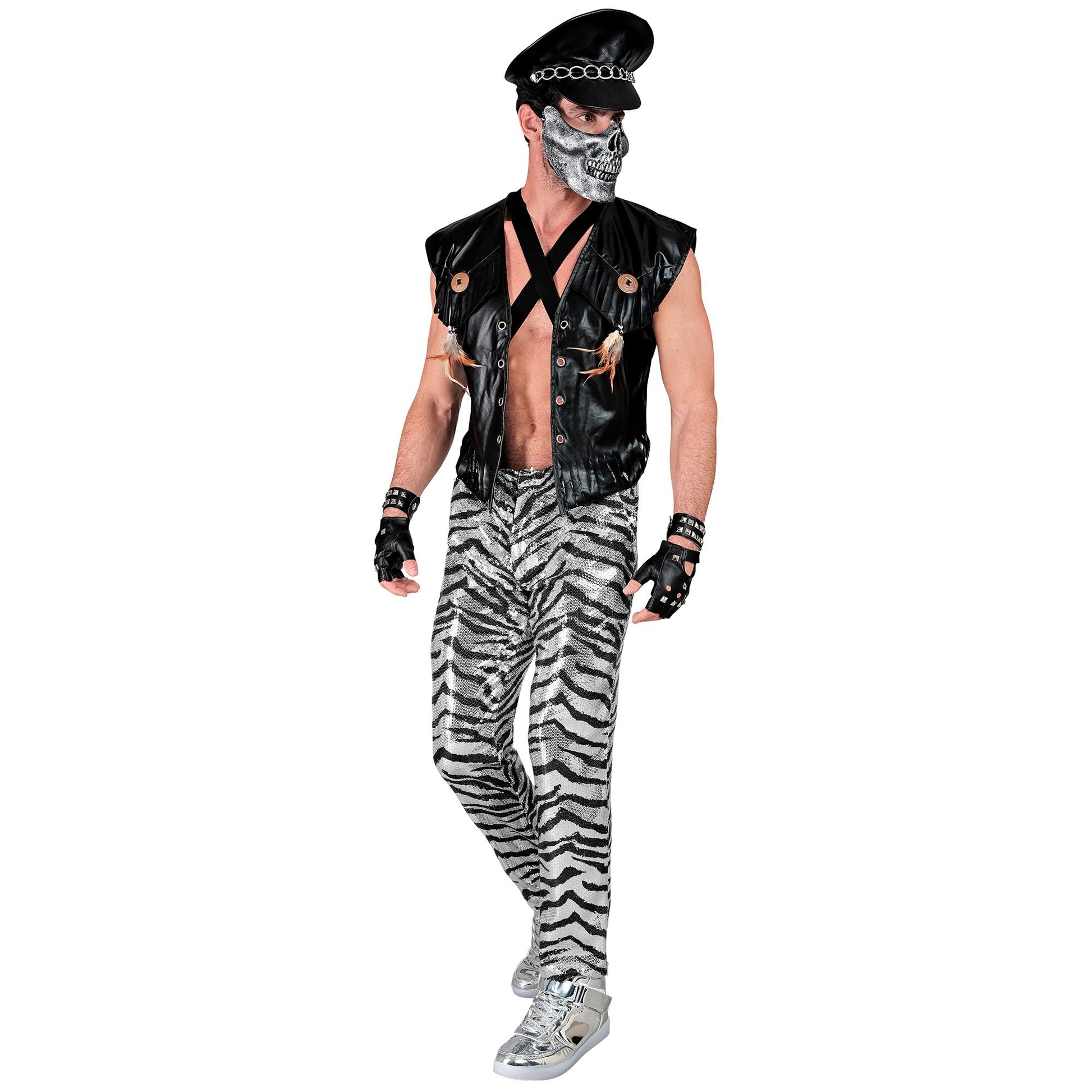 "PARTY FASHION HOSE" (Paillettenhose in Zebramuster) – Ansicht 3