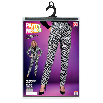 "PARTY FASHION HOSE" (Paillettenhose in Zebramuster) – Ansicht 5