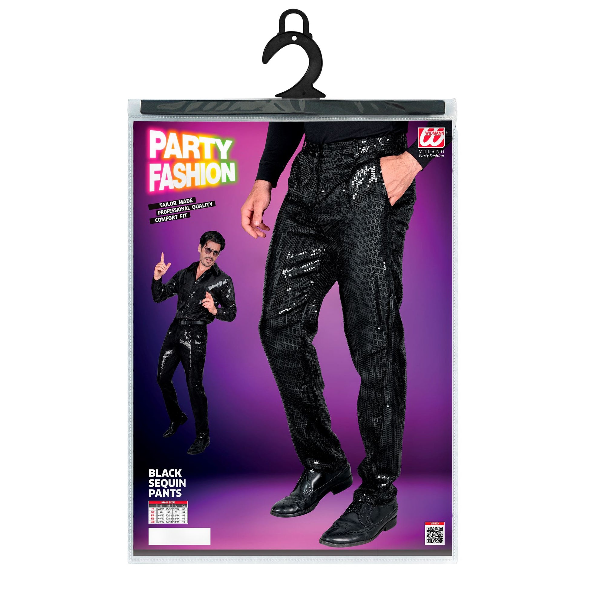 "PARTY FASHION HOSE" (Paillettenhose schwarz) – Ansicht 4