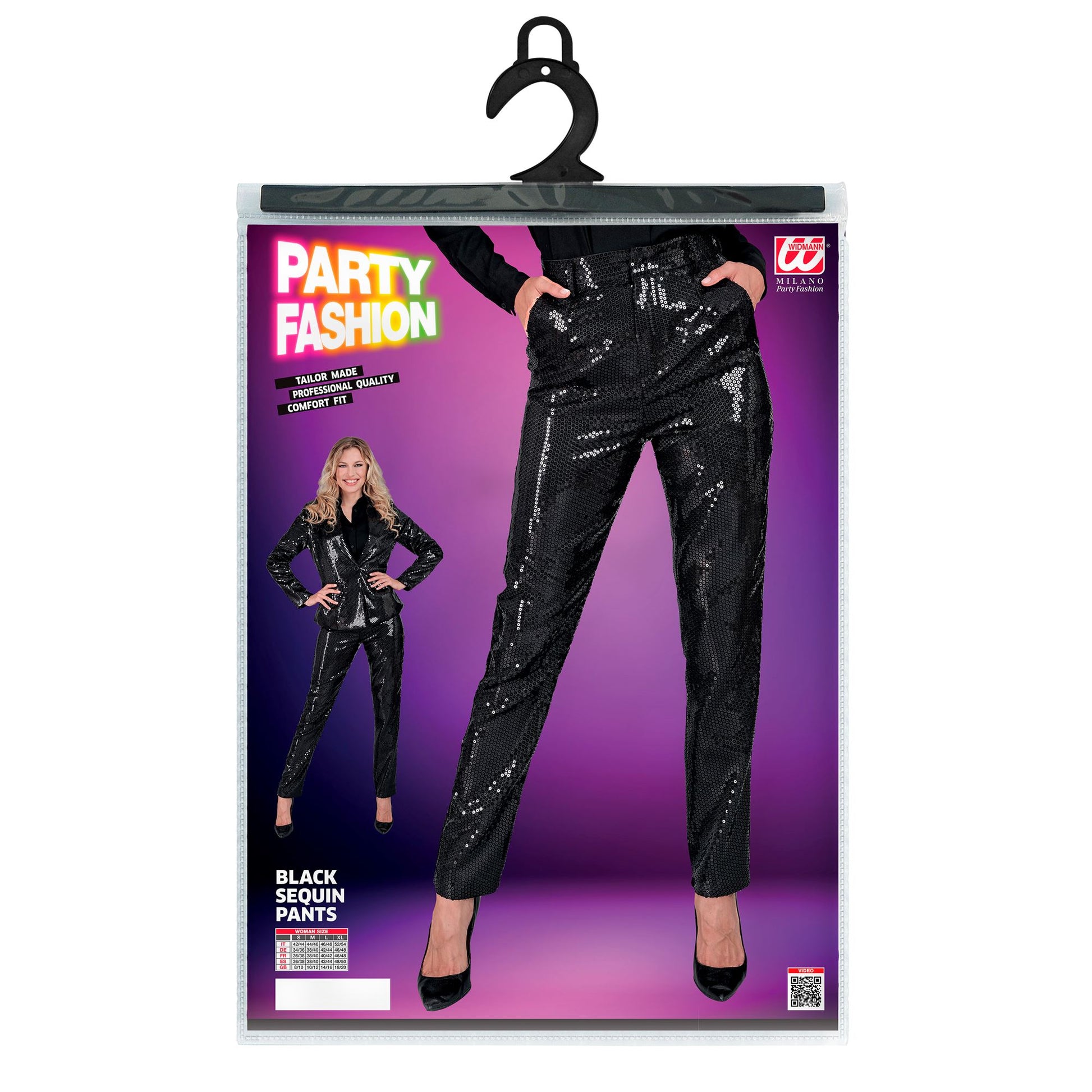 "PARTY FASHION HOSE" (Paillettenhose schwarz) – Ansicht 4