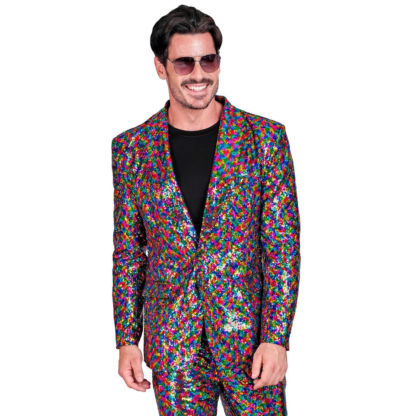 "PARTY FASHION JACKETT" (Pailletten Jackett bunt) – Ansicht 3