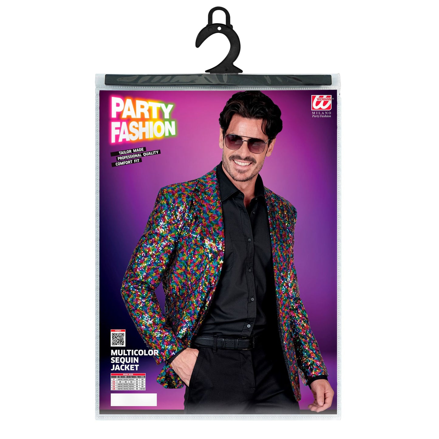 "PARTY FASHION JACKETT" (Pailletten Jackett bunt) – Ansicht 4