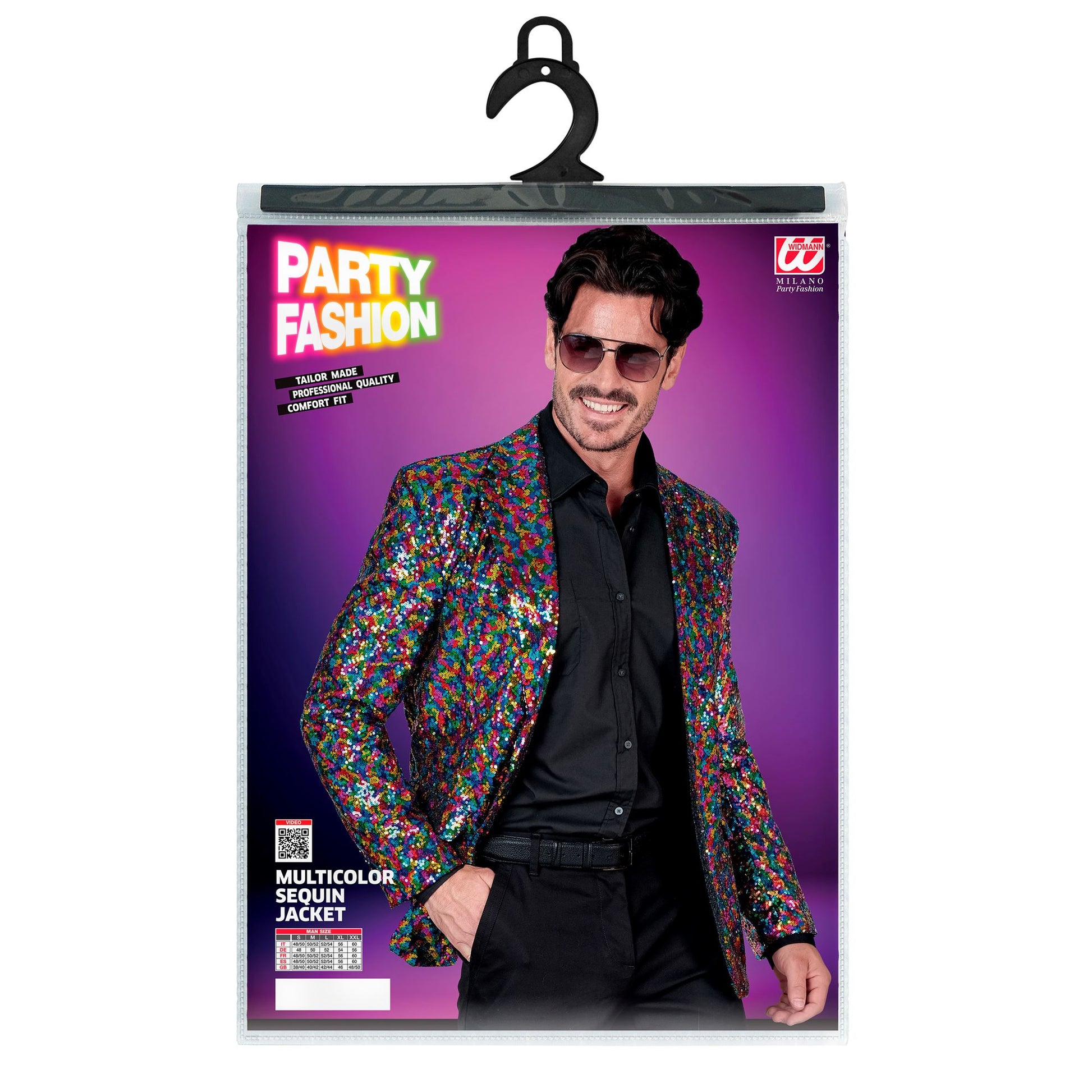 "PARTY FASHION JACKETT" (Pailletten Jackett bunt) – Ansicht 4