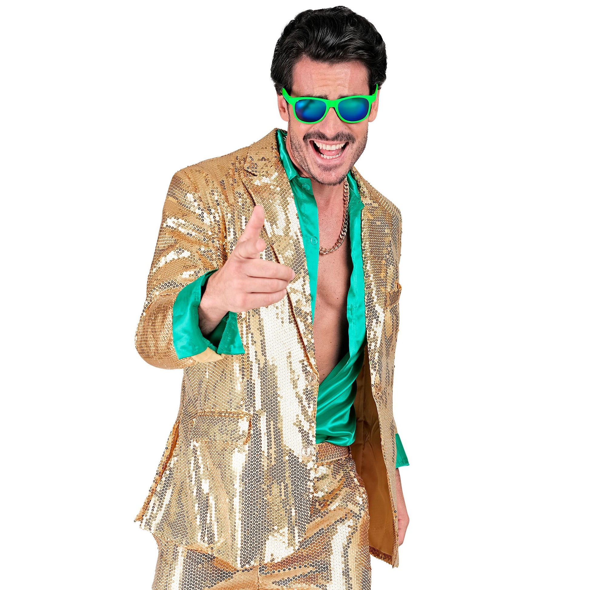 "PARTY FASHION JACKETT" (Pailletten Jackett gold) – Detailansicht