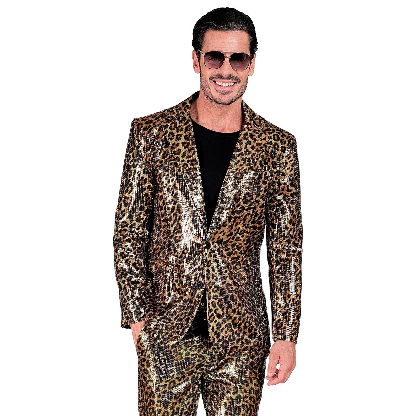 "PARTY FASHION JACKETT" (Pailletten Jackett in Leopardenmuster) – Ansicht 3