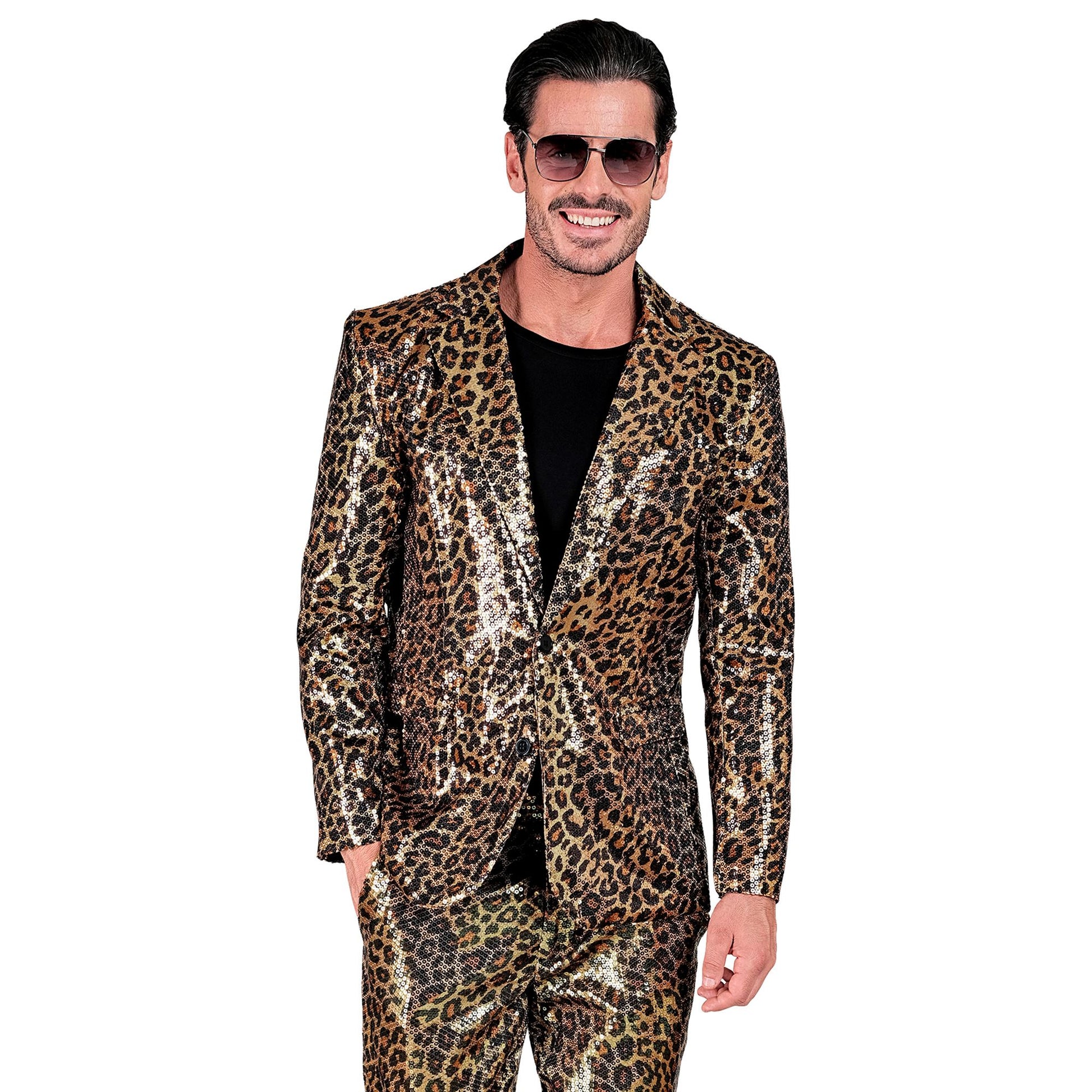 "PARTY FASHION JACKETT" (Pailletten Jackett in Leopardenmuster) – Ansicht 3