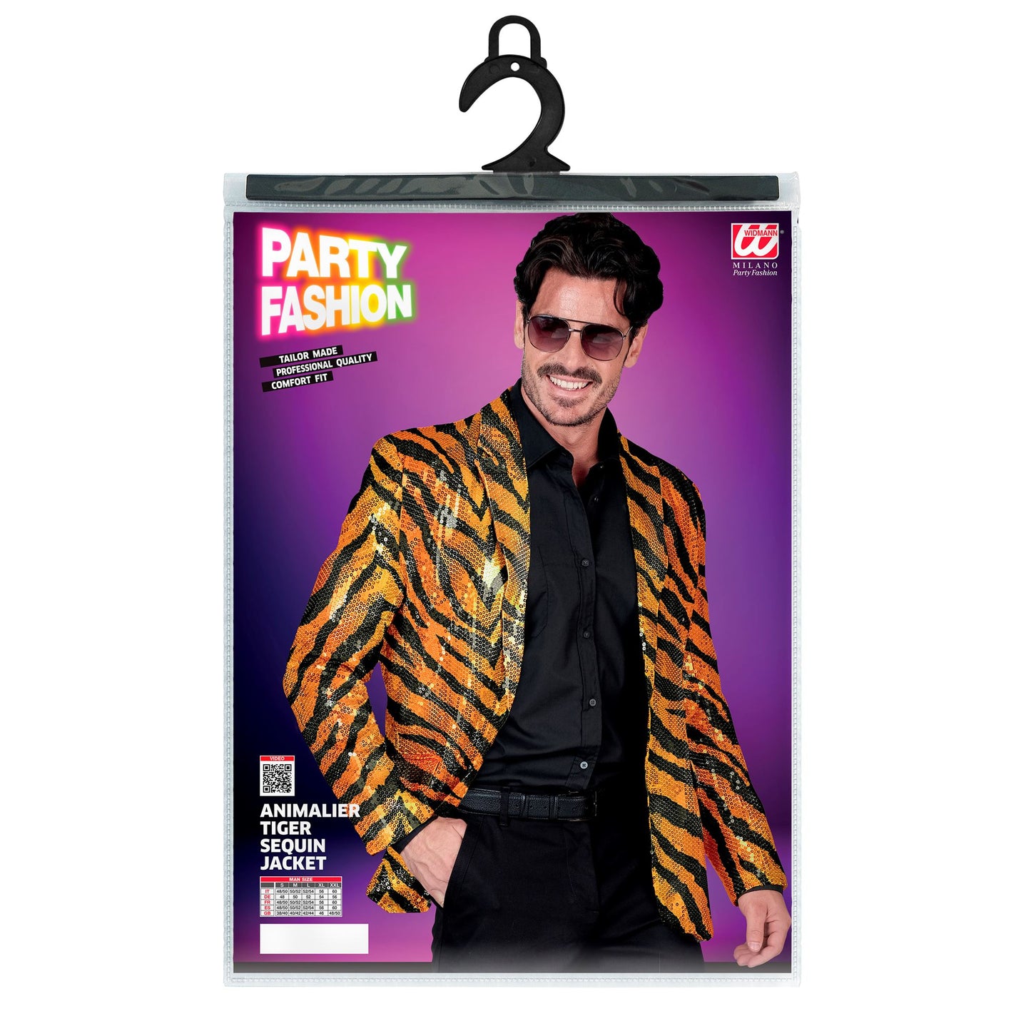 "PARTY FASHION JACKETT" (Pailletten Jackett in Tigermuster) – Ansicht 4