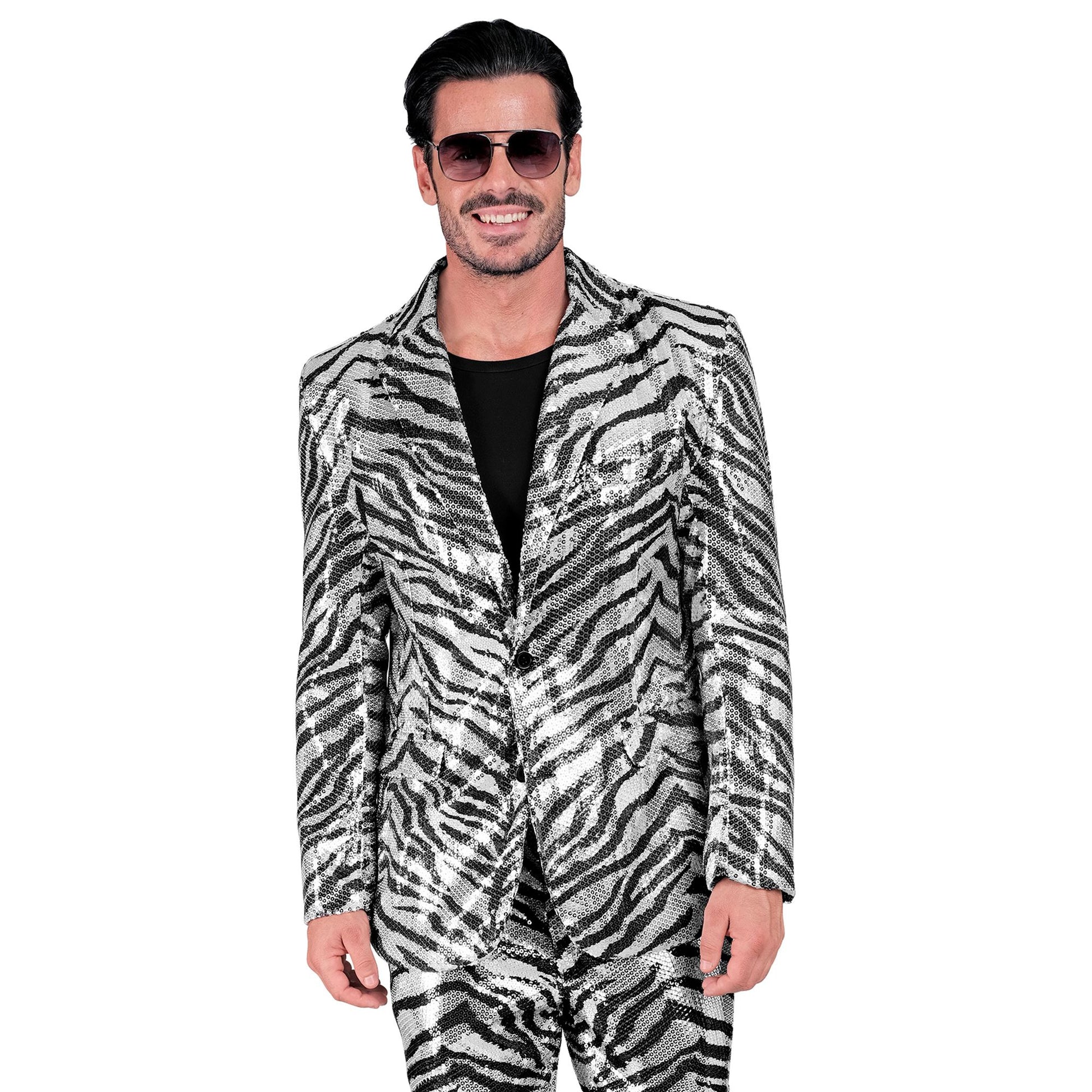 "PARTY FASHION JACKETT" (Pailletten Jackett in Zebramuster) – Ansicht 3