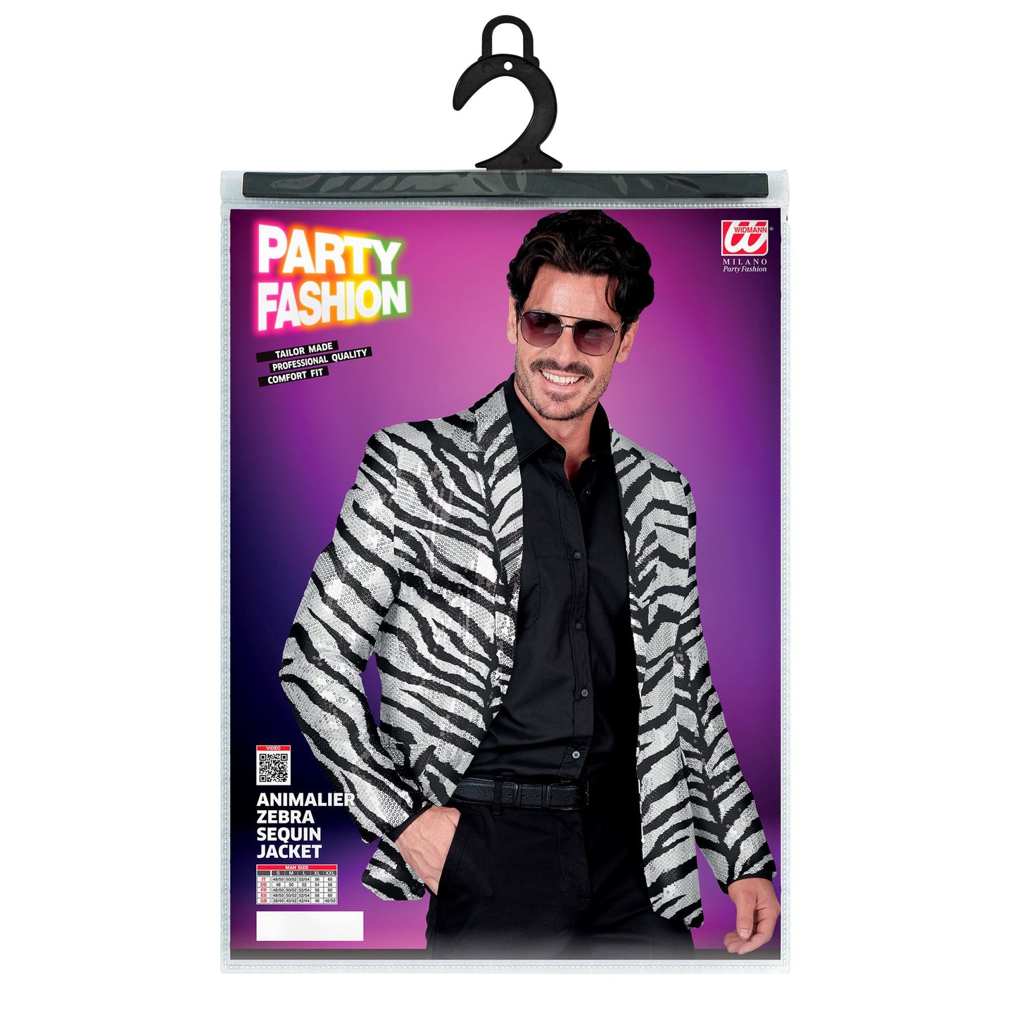 "PARTY FASHION JACKETT" (Pailletten Jackett in Zebramuster) – Ansicht 4