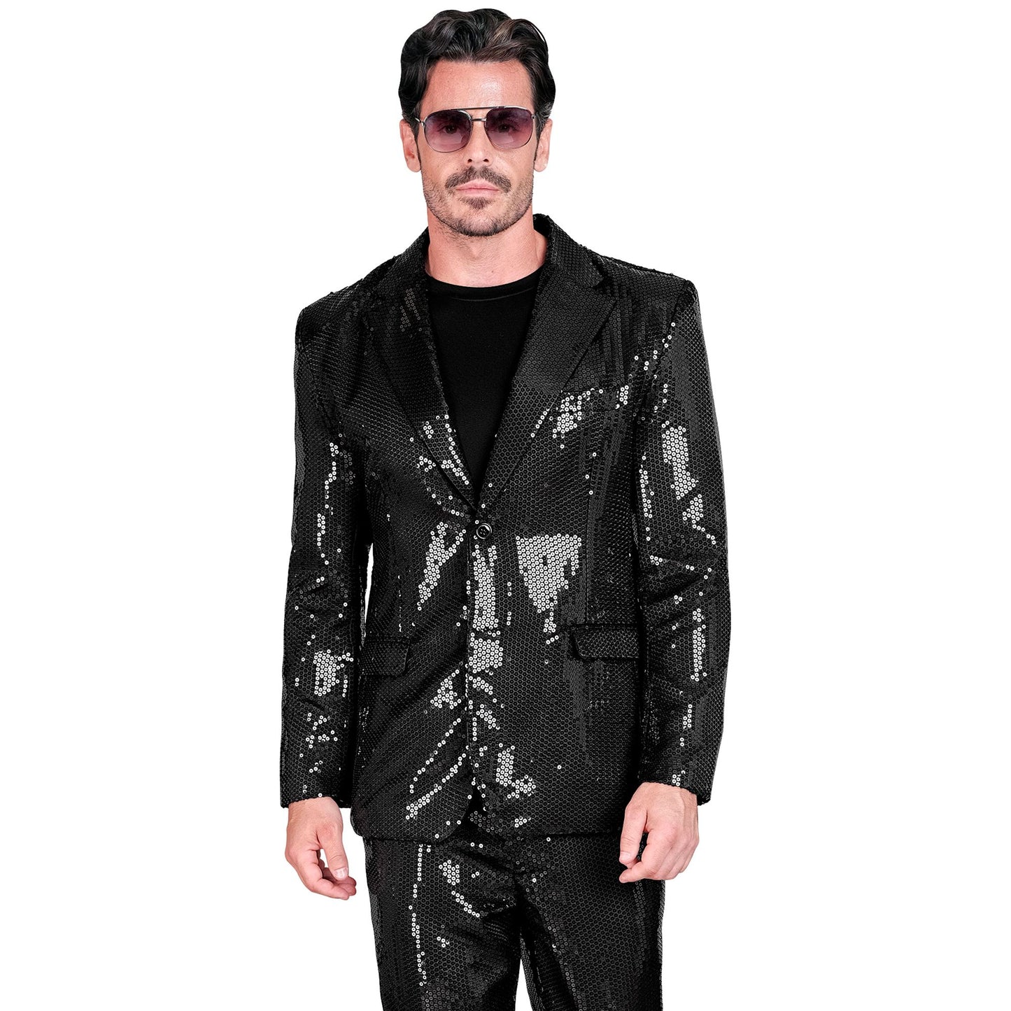 "PARTY FASHION JACKETT" (Pailletten Jackett schwarz) – Ansicht 3
