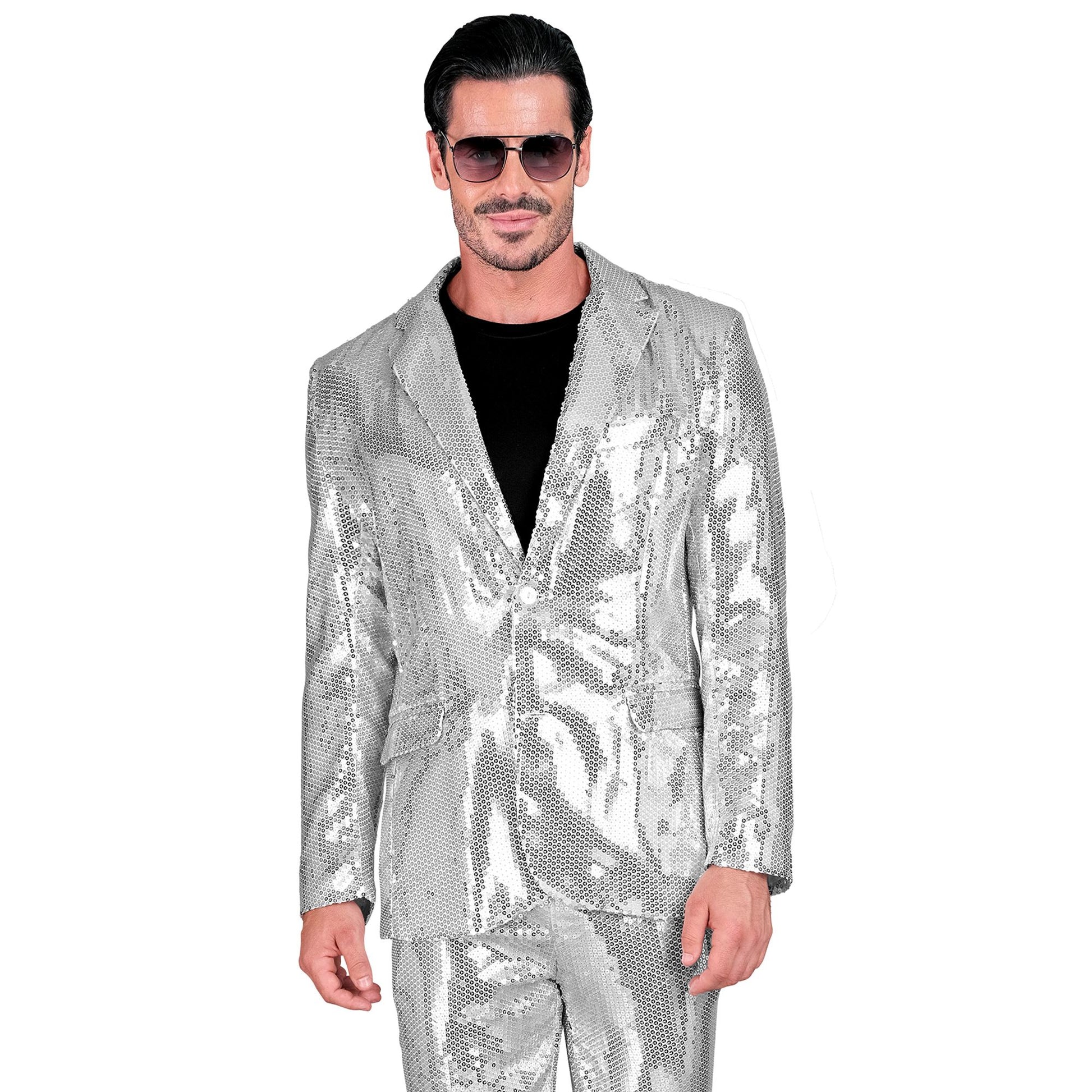 "PARTY FASHION JACKETT" (Pailletten Jackett silber) – Ansicht 3