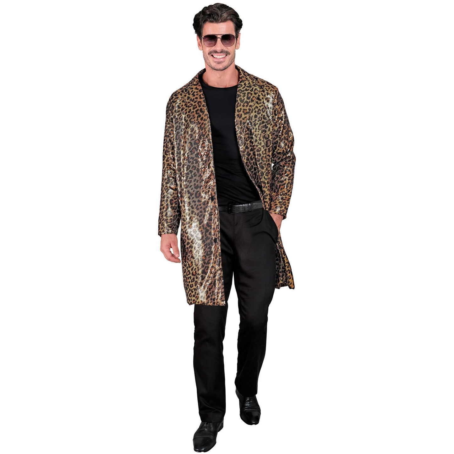 "PARTY FASHION MANTEL" (Paillettenmantel in Leopardenmuster) – Ansicht 4