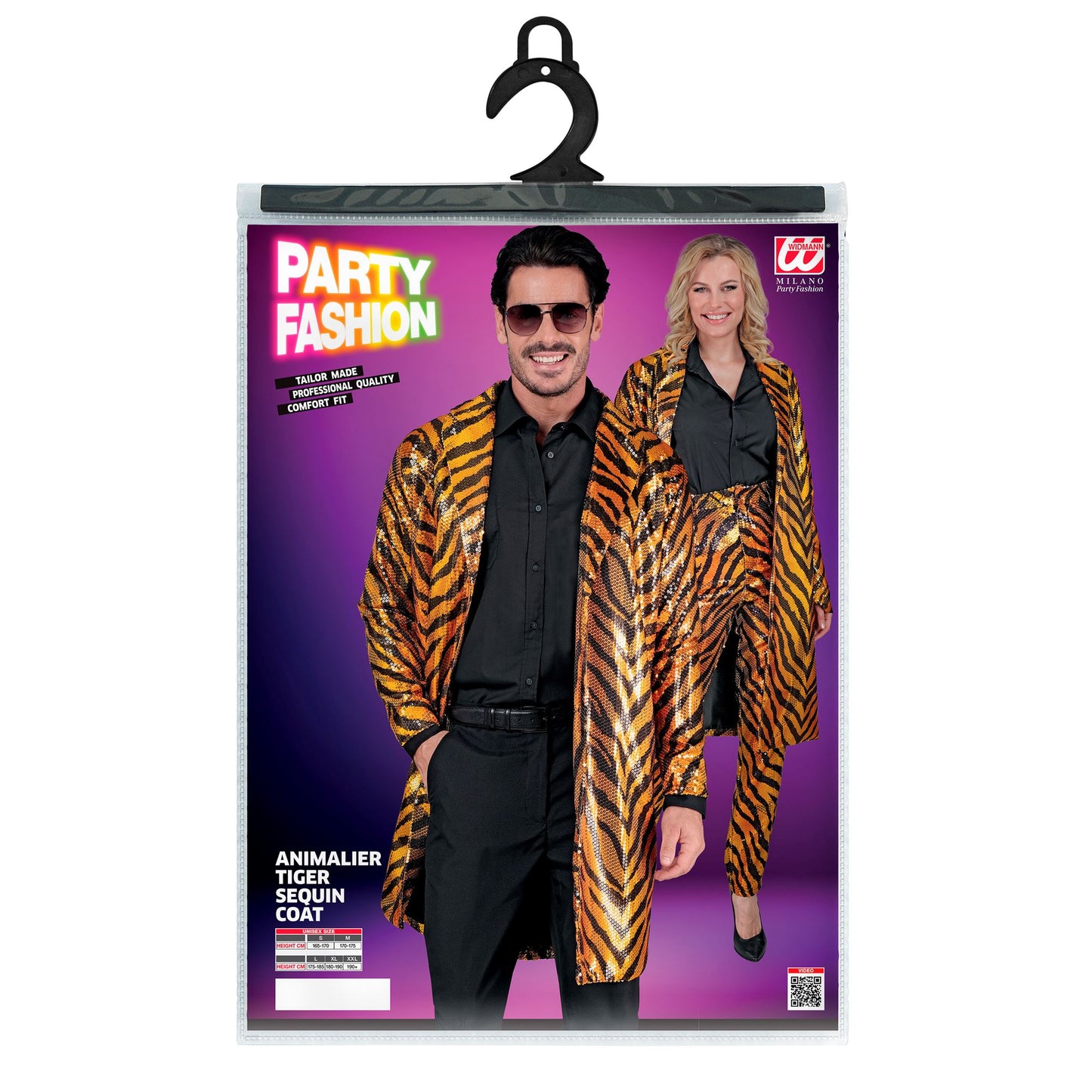 "PARTY FASHION MANTEL" (Paillettenmantel in Tigermuster) – Ansicht 5