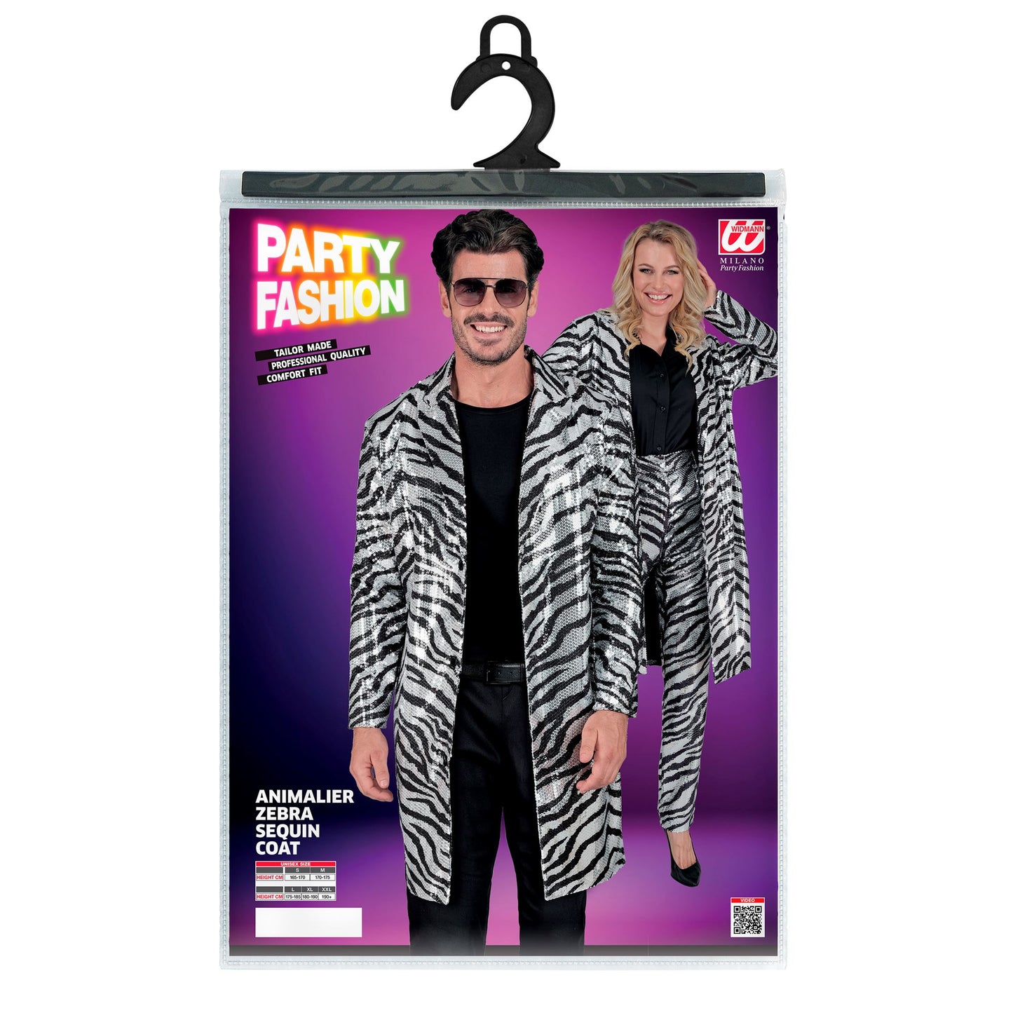 "PARTY FASHION MANTEL" (Paillettenmantel in Zebramuster) – Ansicht 5