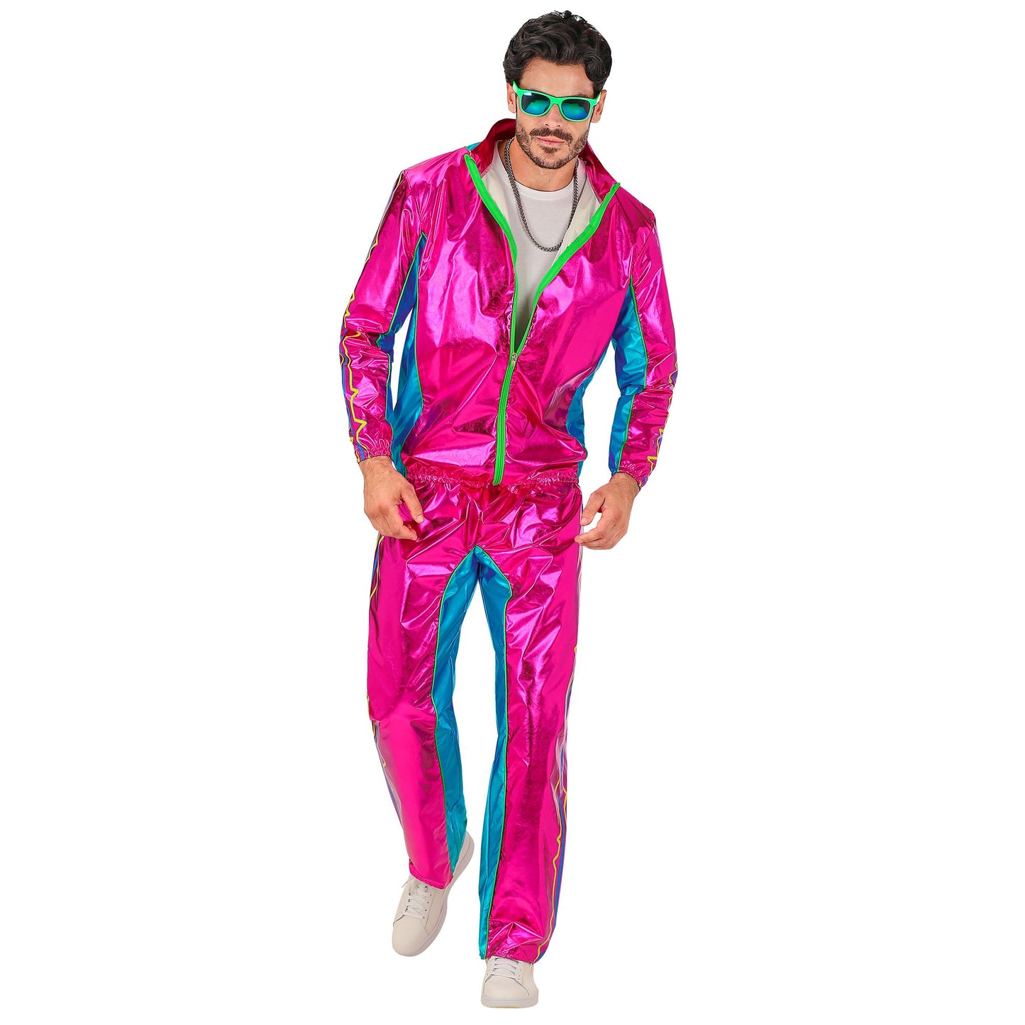 "PARTY FASHION TRAININGSANZUG DANCE MUSIC IN PINK METALLIC" (Oberteil, Hose) – Detailansicht