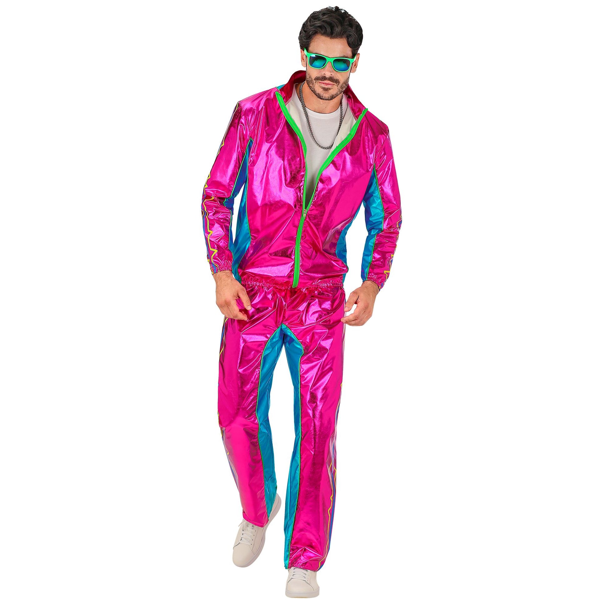 "PARTY FASHION TRAININGSANZUG DANCE MUSIC IN PINK METALLIC" (Oberteil, Hose) – Detailansicht