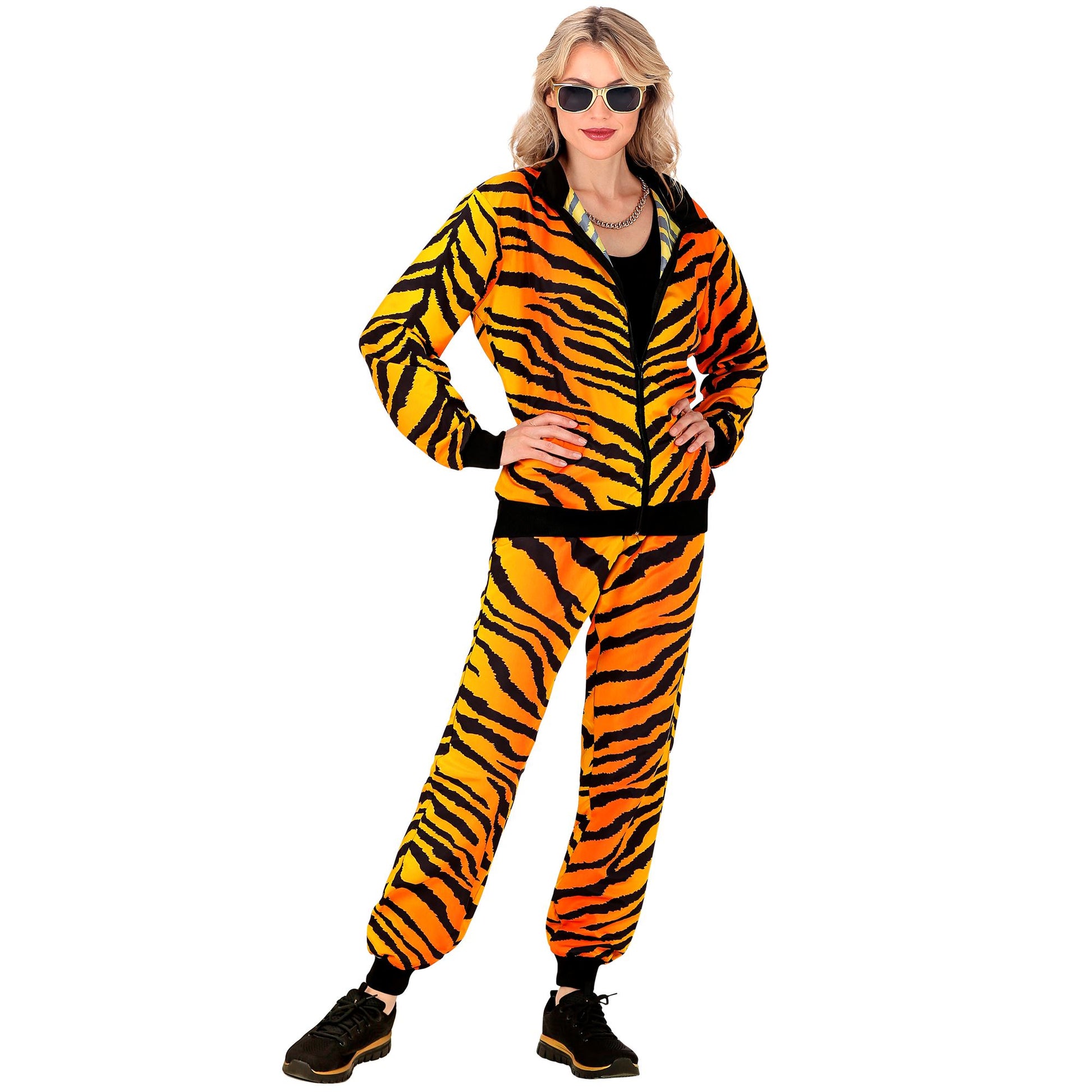 "PARTY FASHION TRAININGSANZUG MIT TIGERMUSTER" (Oberteil, Hose) – Ansicht 3