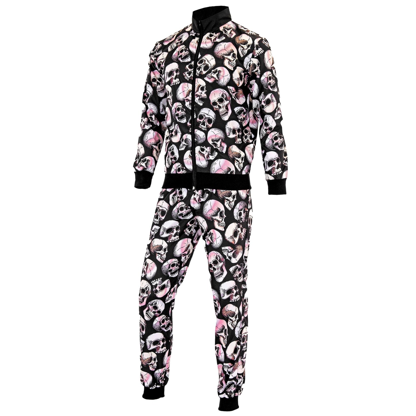 "PARTY FASHION TRAININGSANZUG MIT TOTENKÖPFEN" (Oberteil, Hose) – Ansicht 4