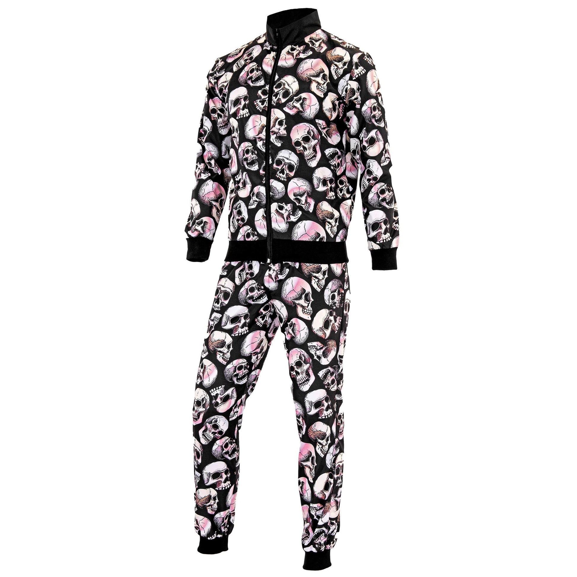 "PARTY FASHION TRAININGSANZUG MIT TOTENKÖPFEN" (Oberteil, Hose) – Ansicht 4