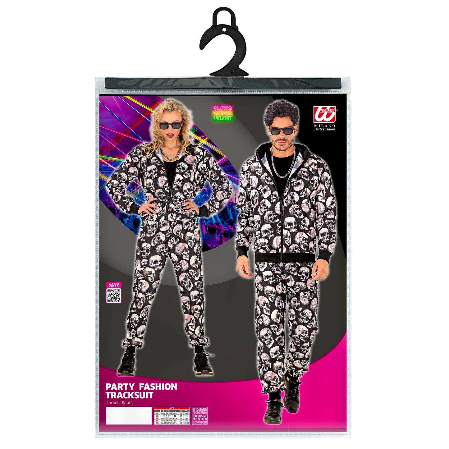 "PARTY FASHION TRAININGSANZUG MIT TOTENKÖPFEN" (Oberteil, Hose) – Ansicht 5