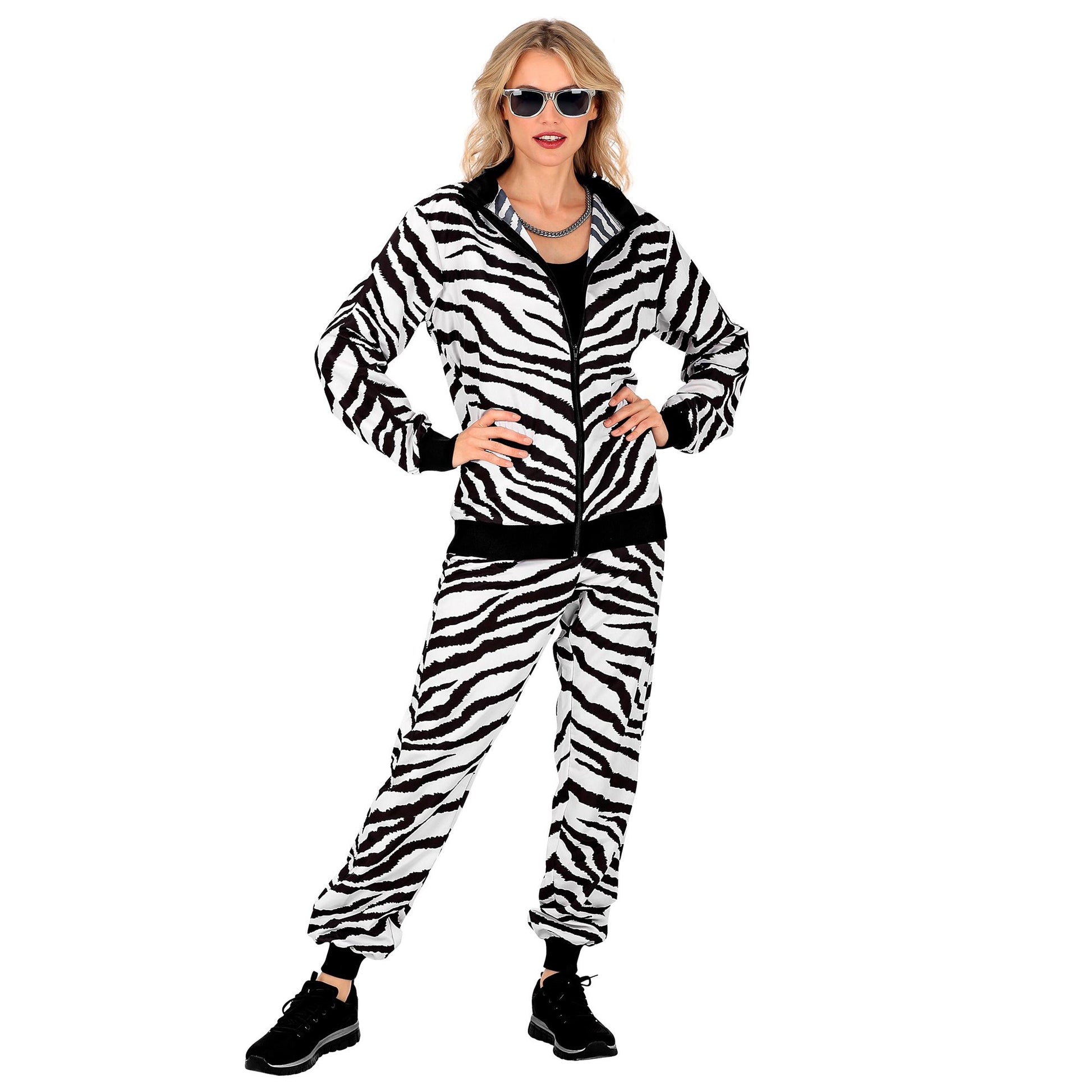 "PARTY FASHION TRAININGSANZUG MIT ZEBRAMUSTER" (Oberteil, Hose) – Ansicht 3