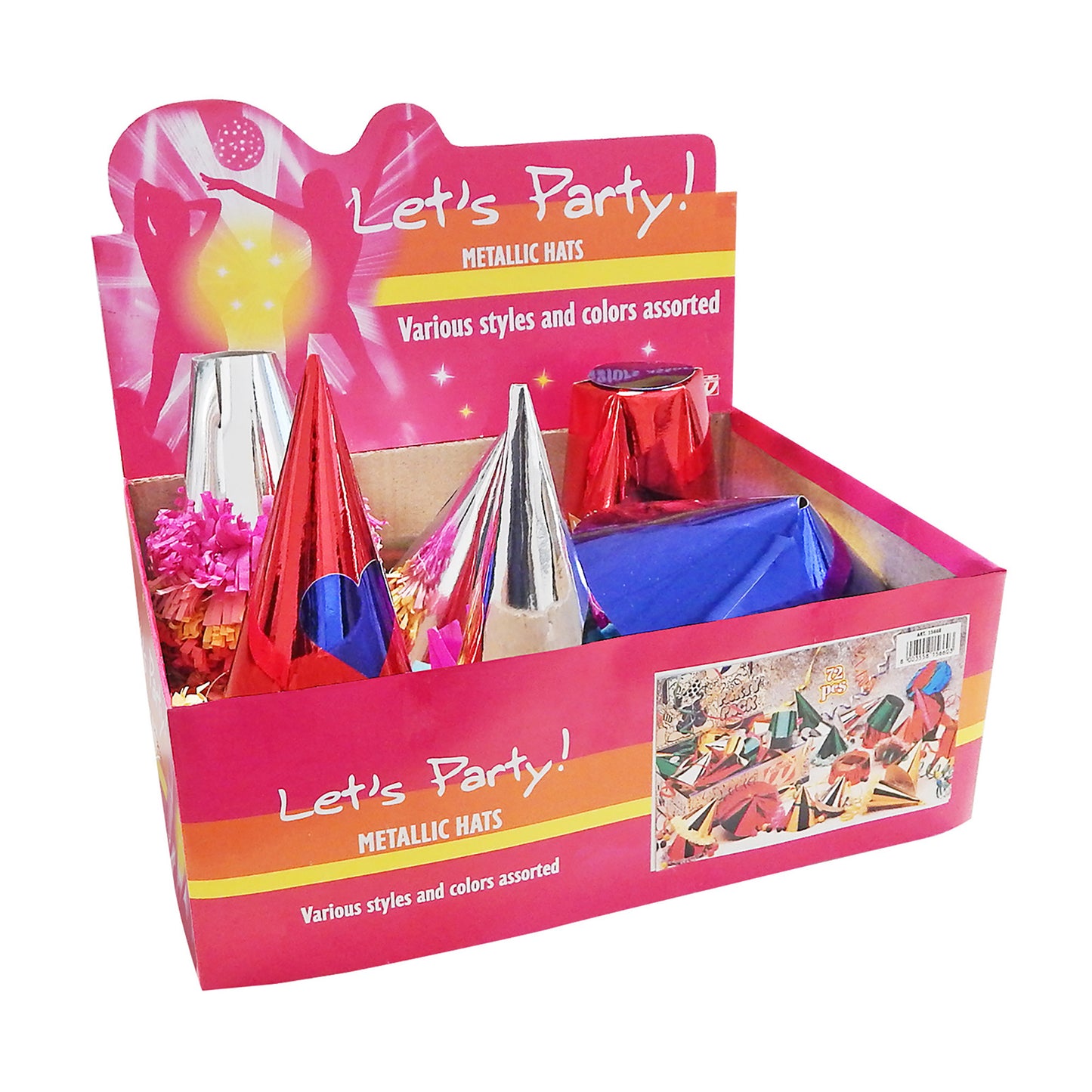 "PARTYHÜTE METALLIC AUS PAPPE" Aussteller - sort. in verschiedenen Formen und Farben – Detailansicht
