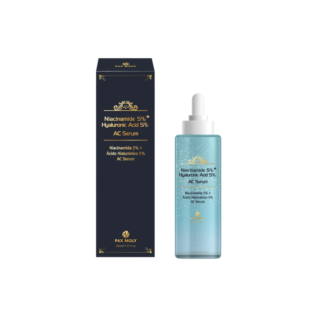 PaxMoly, Ac Serum, Niacinamide 5% + Hyaluronic Acid 5%, Anti-Aging, Tag & Nacht, Serum, Für das Gesicht, 50 ml