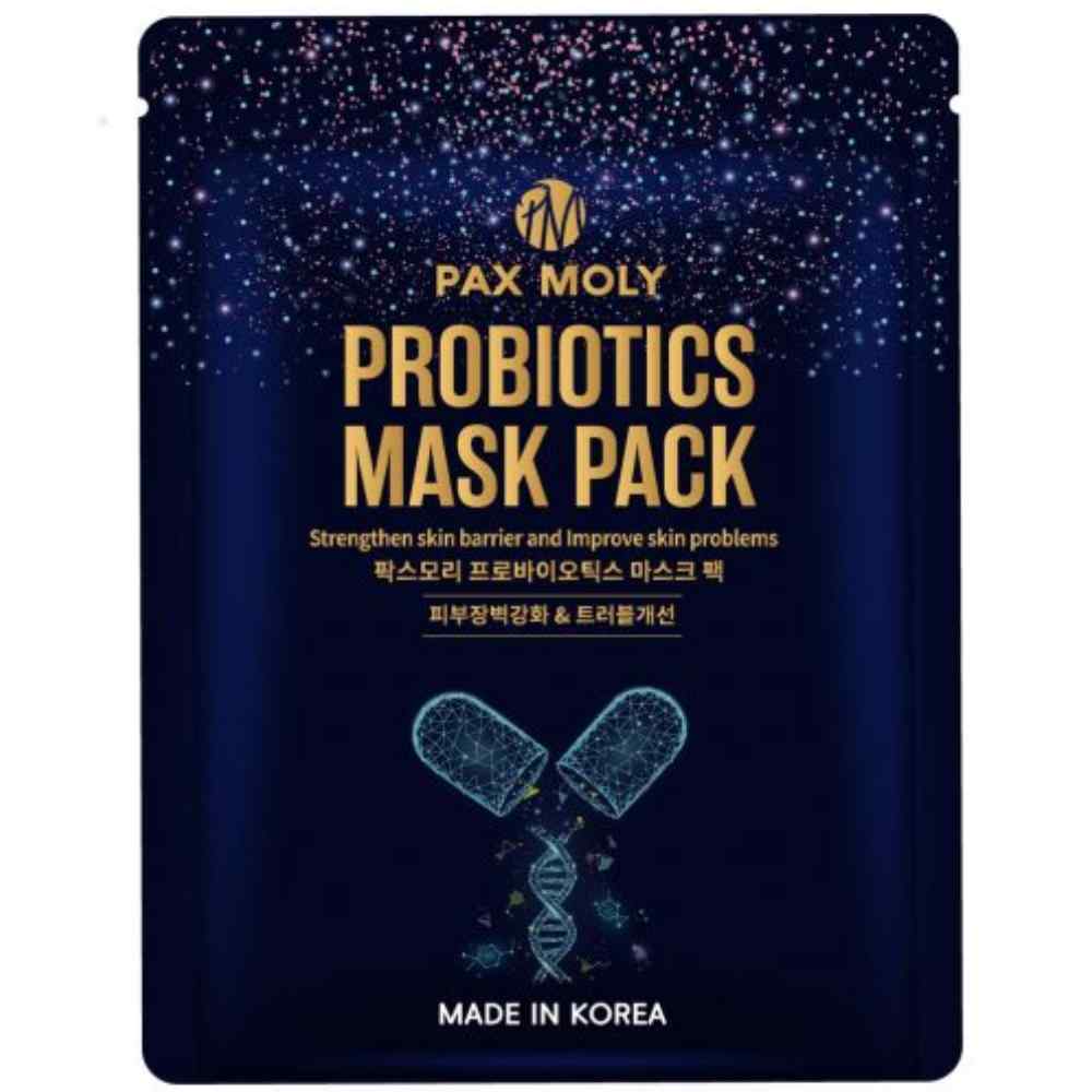 PaxMoly, Probiotics, Hydrating & Nourishing, Sheet Mask, Face, Day & Night, 25 ml
