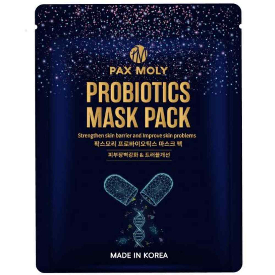 PaxMoly, Probiotics, Hydrating & Nourishing, Sheet Mask, Face, Day & Night, 25 ml