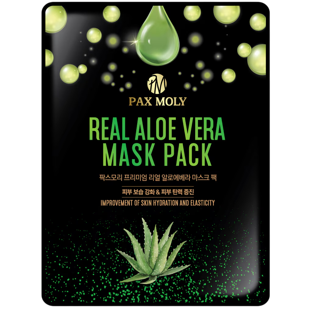 PaxMoly, Real Aloe Vera, Firmness, Elasticity, Hydration, Gesichtsmaske, Für das Gesicht, 25 ml