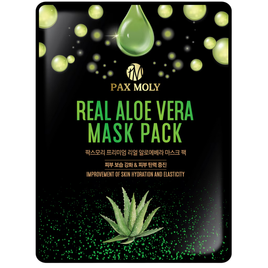 PaxMoly, Real Aloe Vera, Firmness, Elasticity, Hydration, Gesichtsmaske, Für das Gesicht, 25 ml