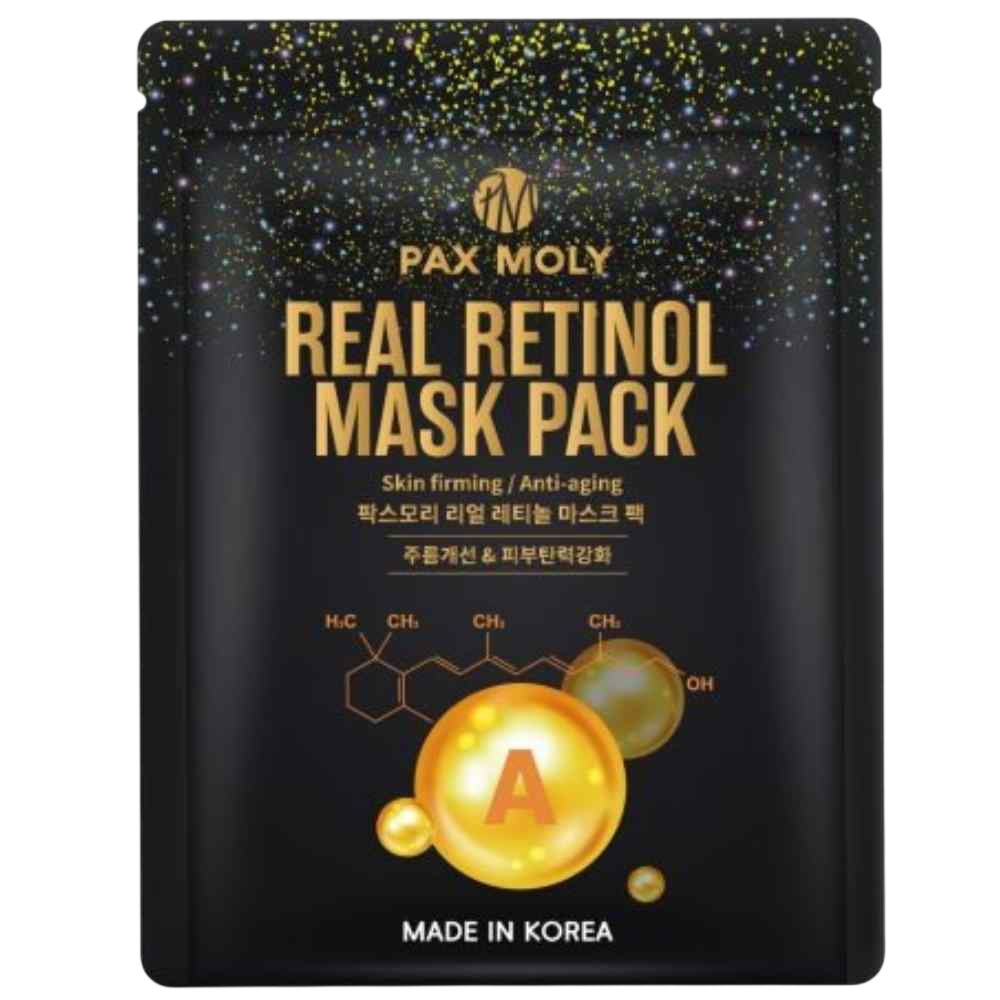 PaxMoly, Real Retinol, Anti-Aging, Sheet Mask, Face, Day & Night, 25 ml
