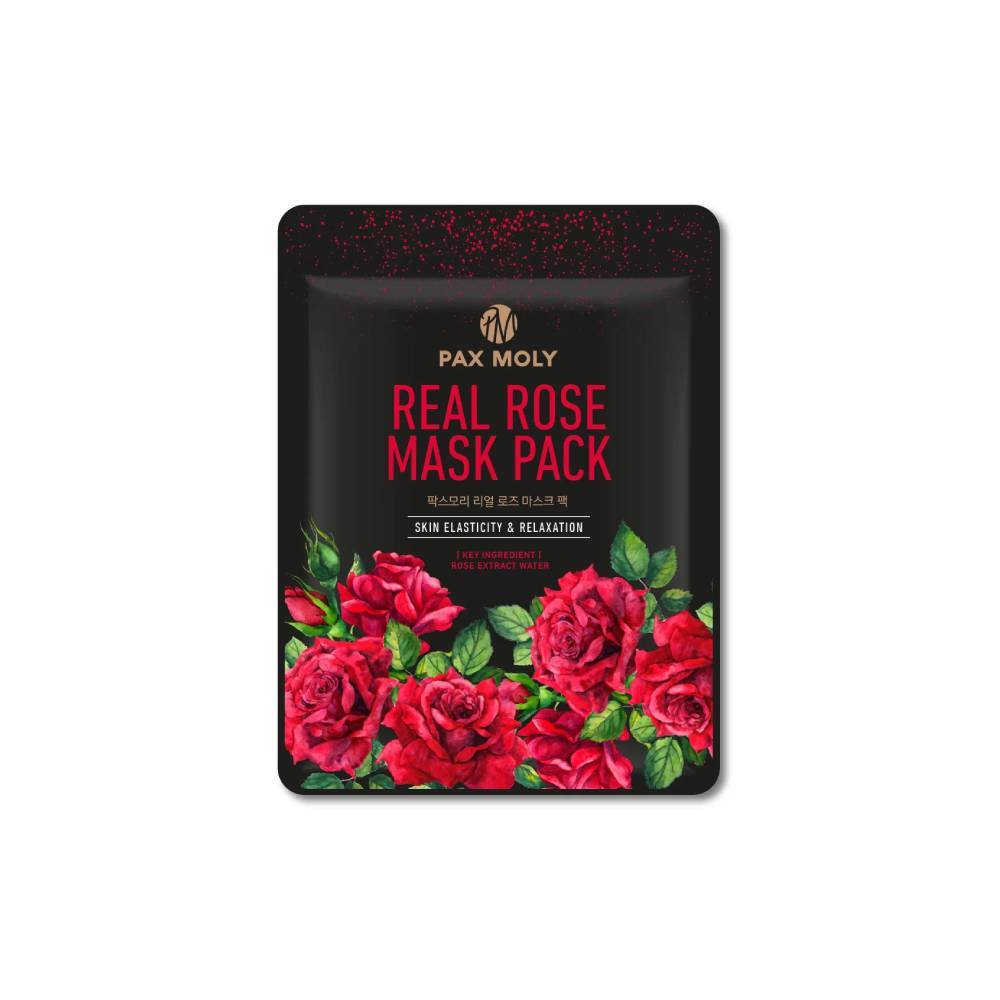 PaxMoly, Real Rose, Feuchtigkeitsspendend & Beruhigend, Gesichtsmaske, Gesicht, Tag & Nacht, 25 ml