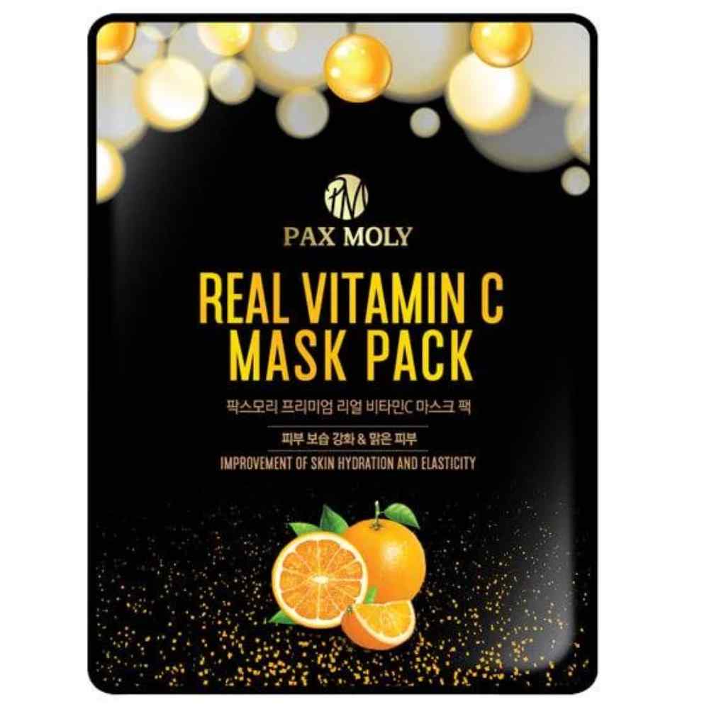 PaxMoly, Real Vitamin C, Brightening & Anti-Aging, Gesichtsmaske, Gesicht, Tag & Nacht, 25 ml