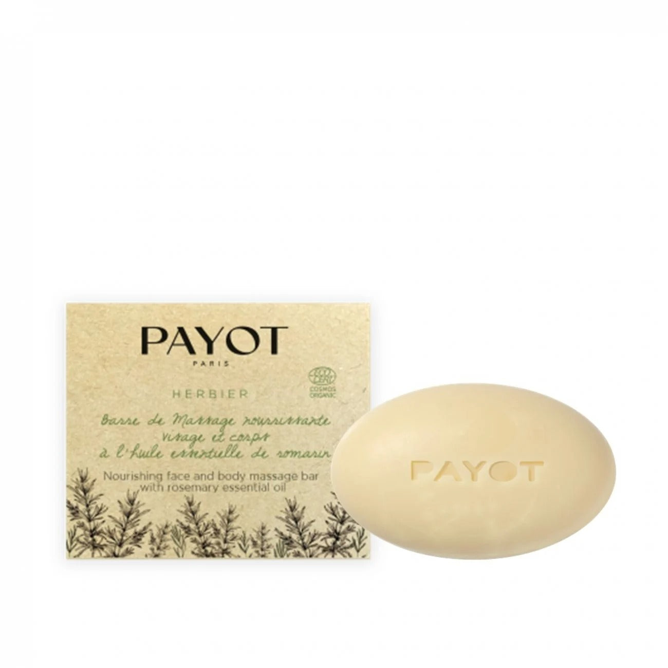 Payot Payot, Herbier, Nährend, Massage-Seifenstück, Rosmarin ätherisches Öl, Für Gesicht & Körper, 50 g Regular