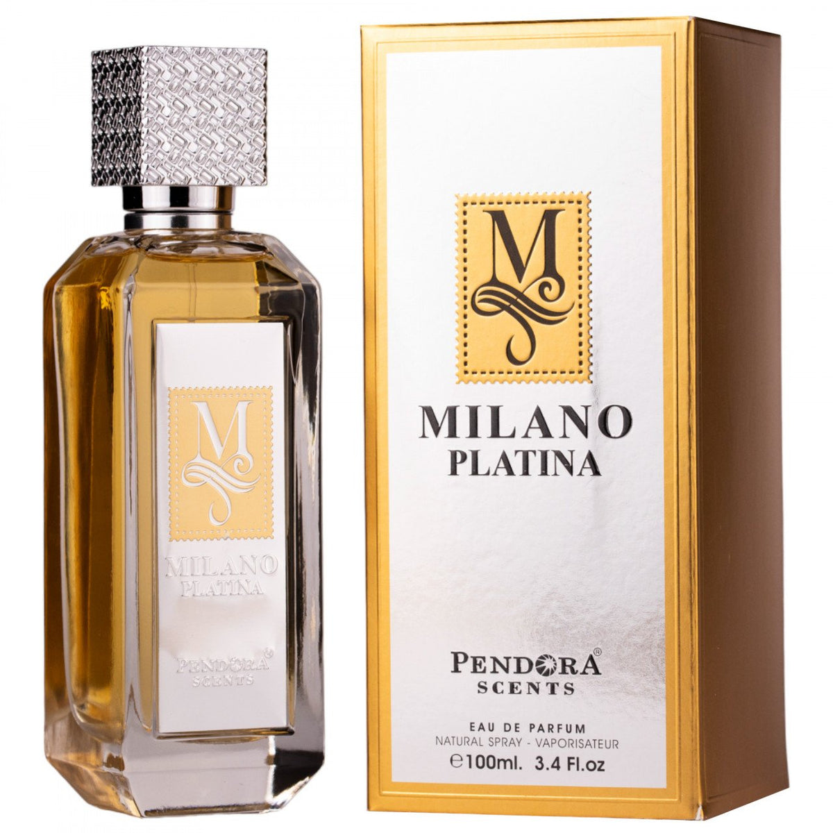 Pendora Scents, Milano Platina, Eau de Parfum, Für Männer, 100 ml