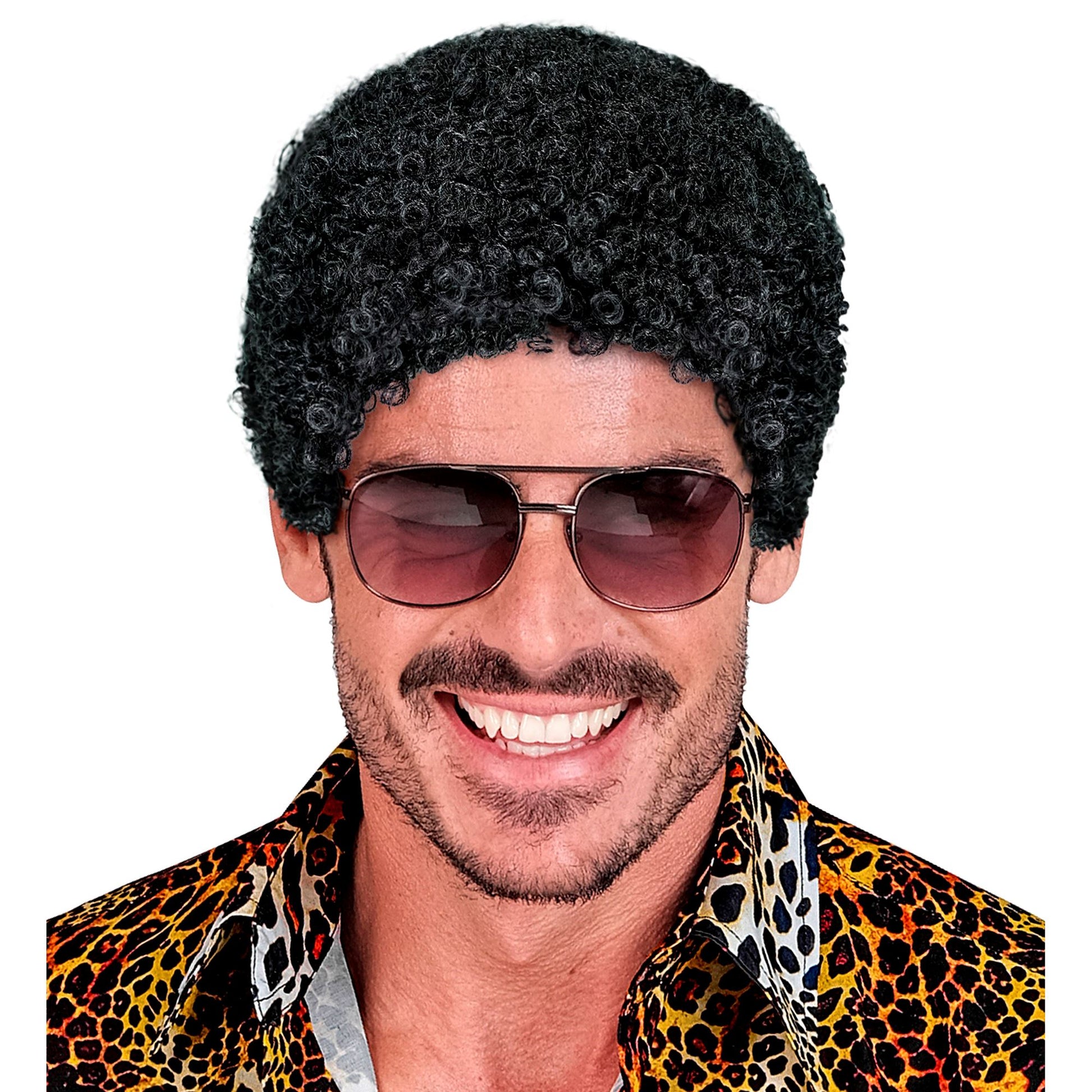 "PERÜCKE AFRO MIT NASSEFFEKT" in Polybag – Vorderansicht