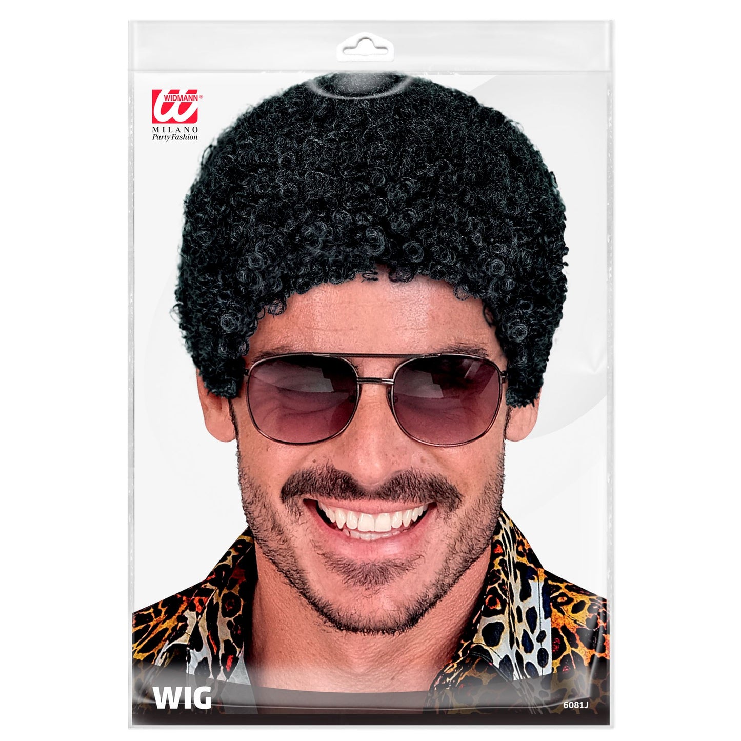 "PERÜCKE AFRO MIT NASSEFFEKT" in Polybag – Detailansicht